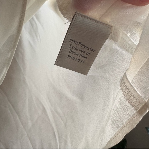 LC Lauren Conrad Sheer Embroidered Ruffle Blouse - Picture 7 of 11